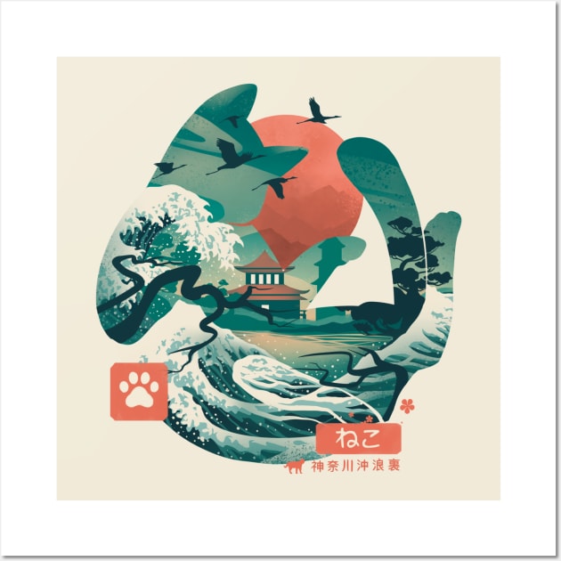 Great Wave of Cats Wall Art by whydesign